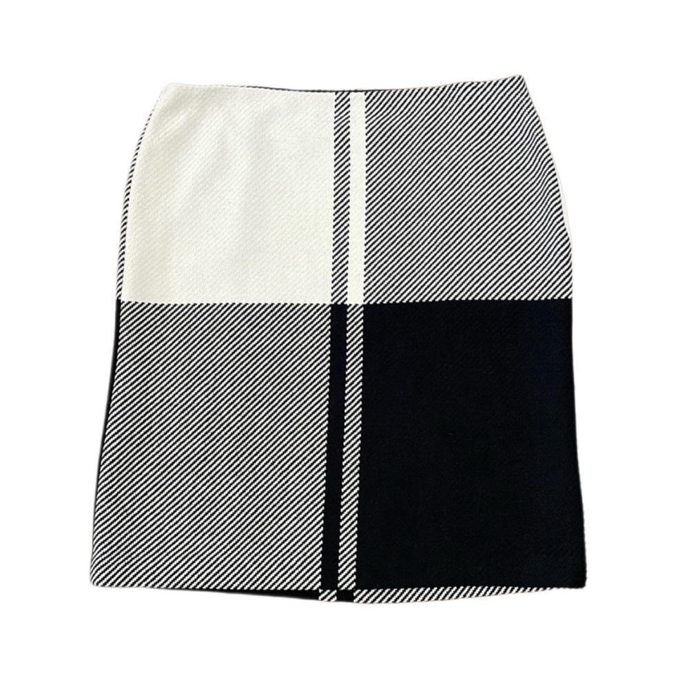 Talbots Textured Wool Blend Tweed Plaid Pencil Skirt